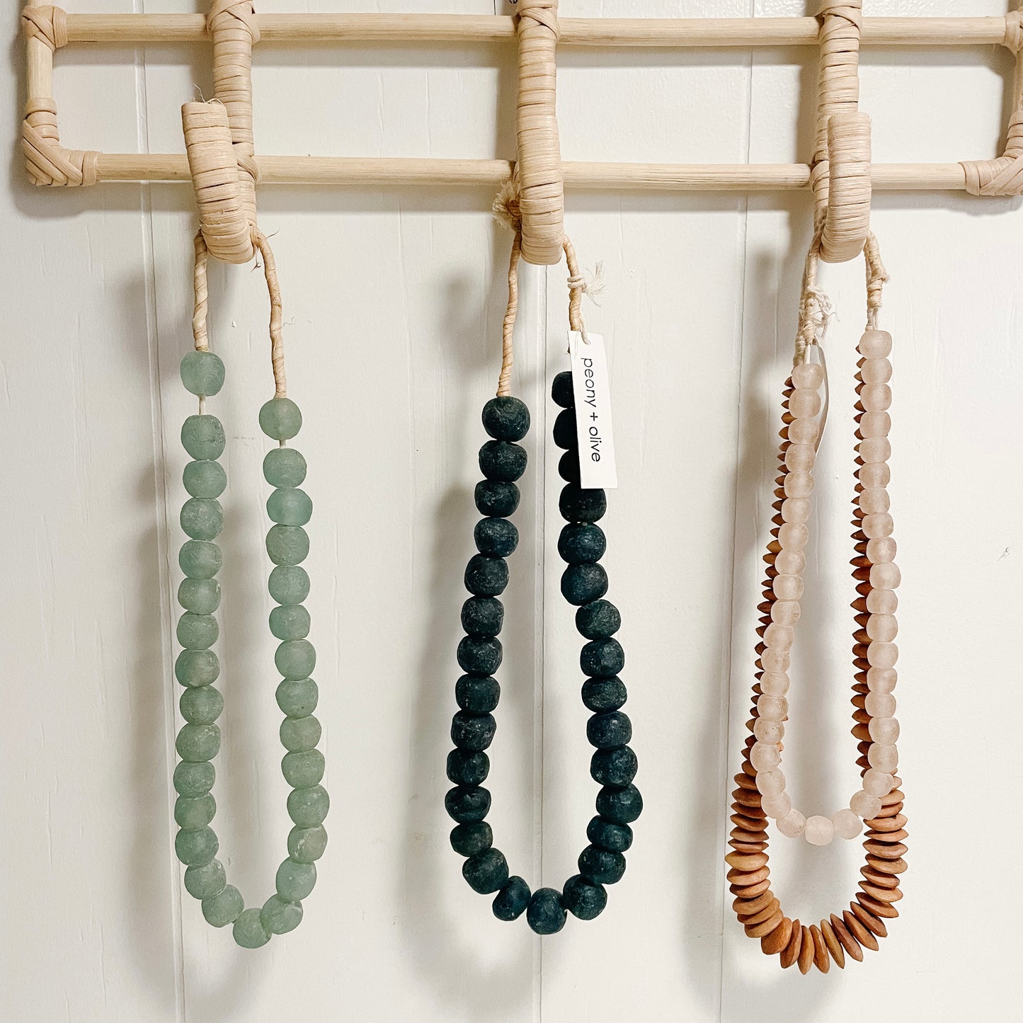 African Recycled Glass Beads- Teal