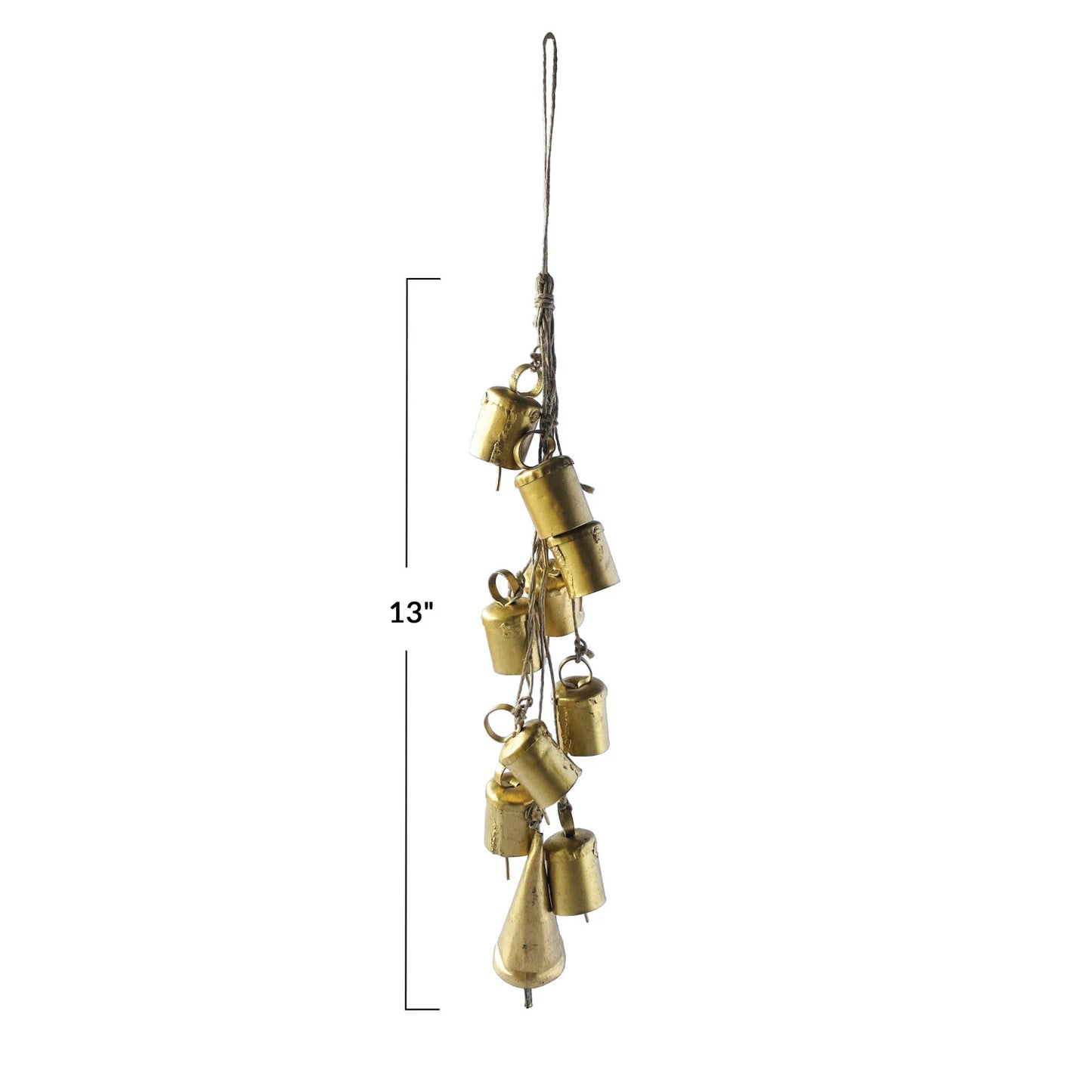 Handmade Gold Hanging Mini Bells