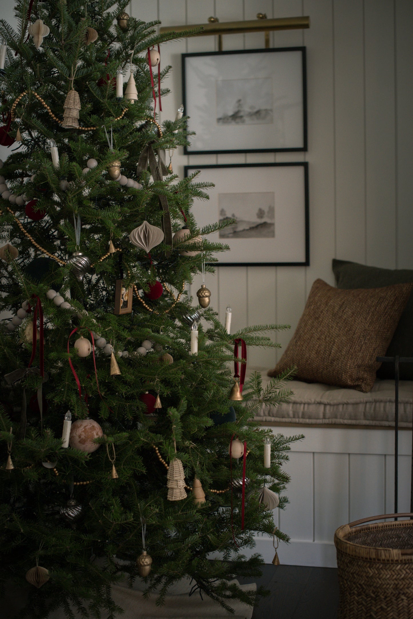 Velvet Pine Green Ornament- Large