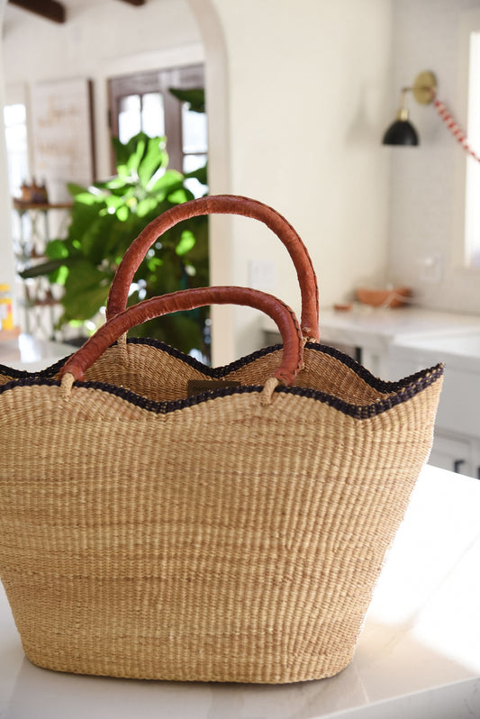 Handwoven Scallop Tote