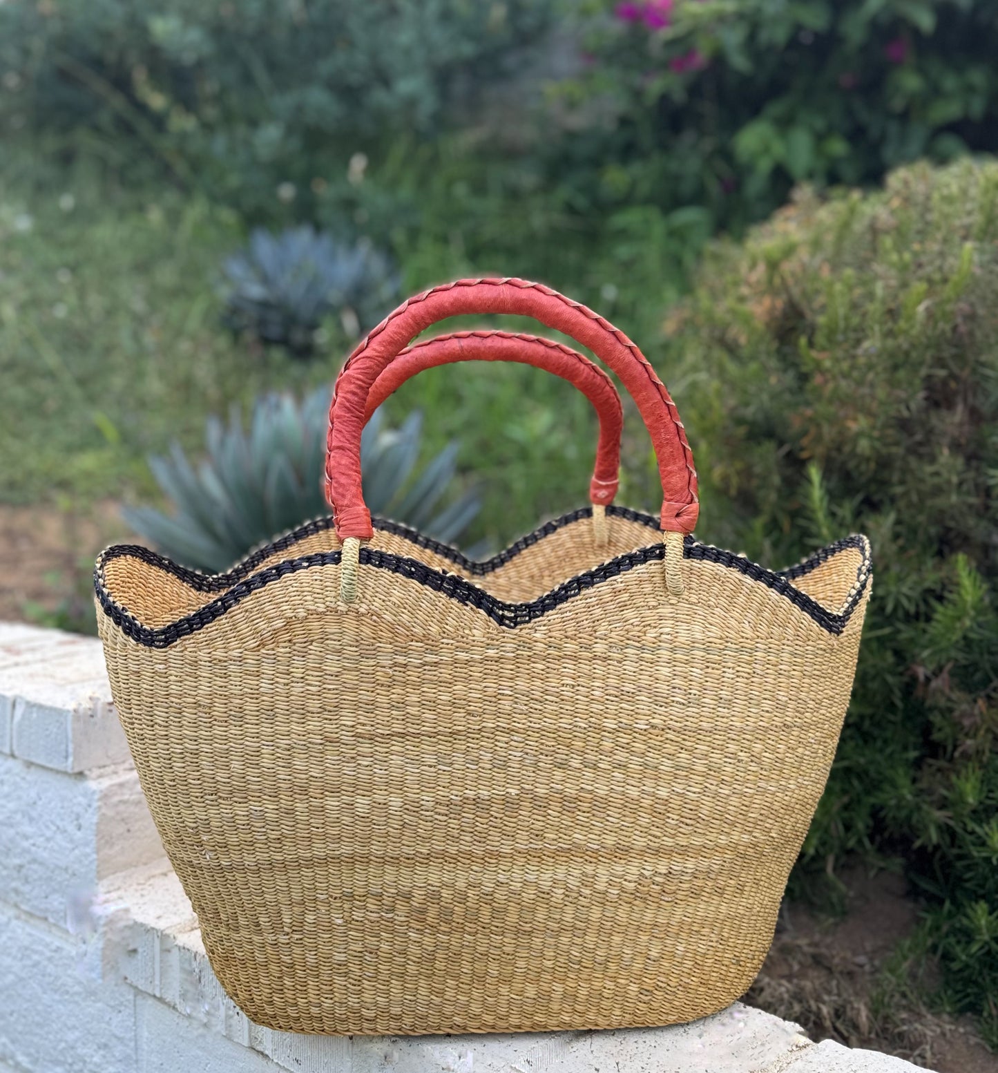 Handwoven Scallop Tote