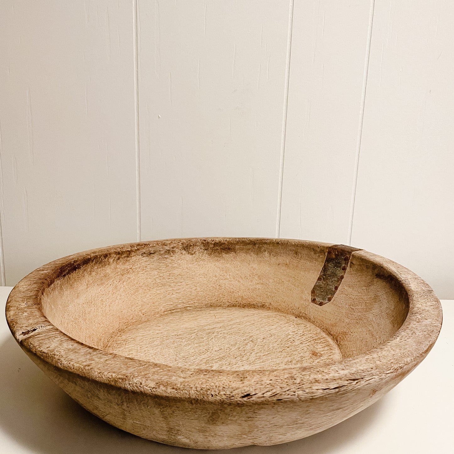Vintage Round Dough Bowl