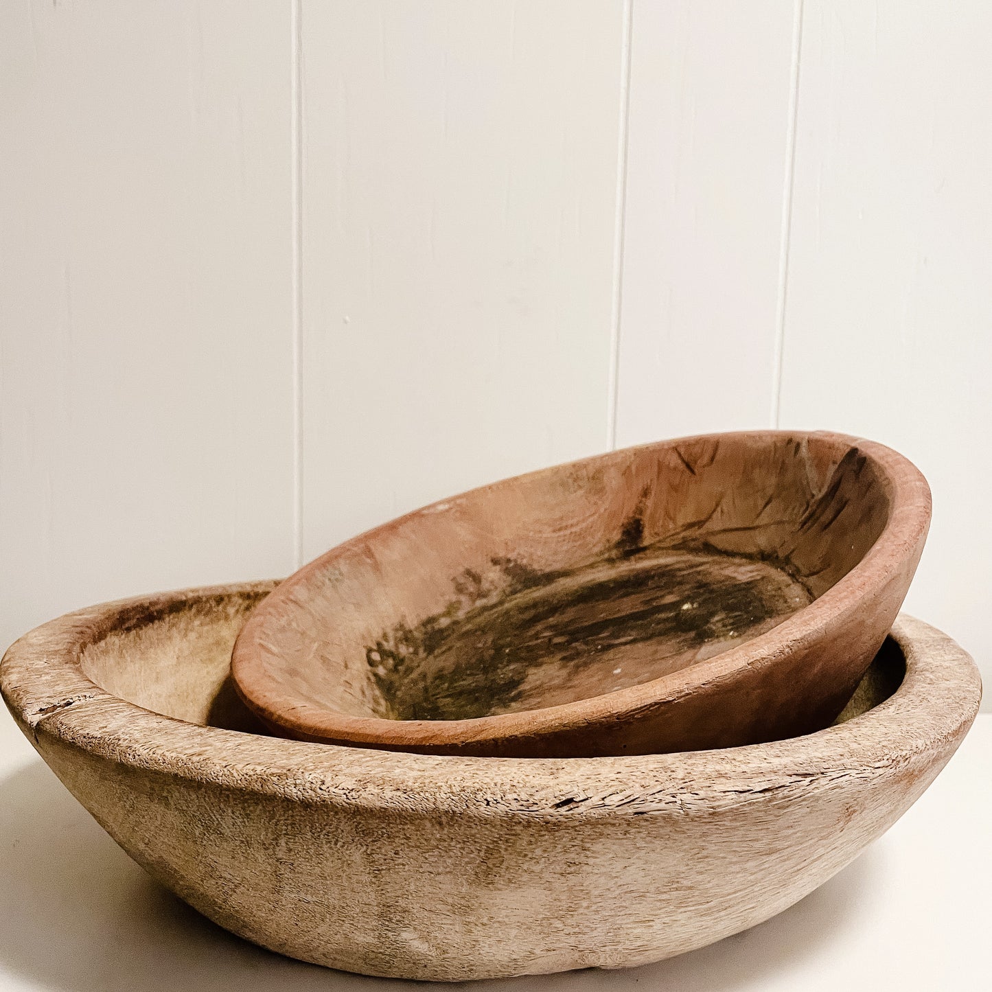 Vintage Round Dough Bowl
