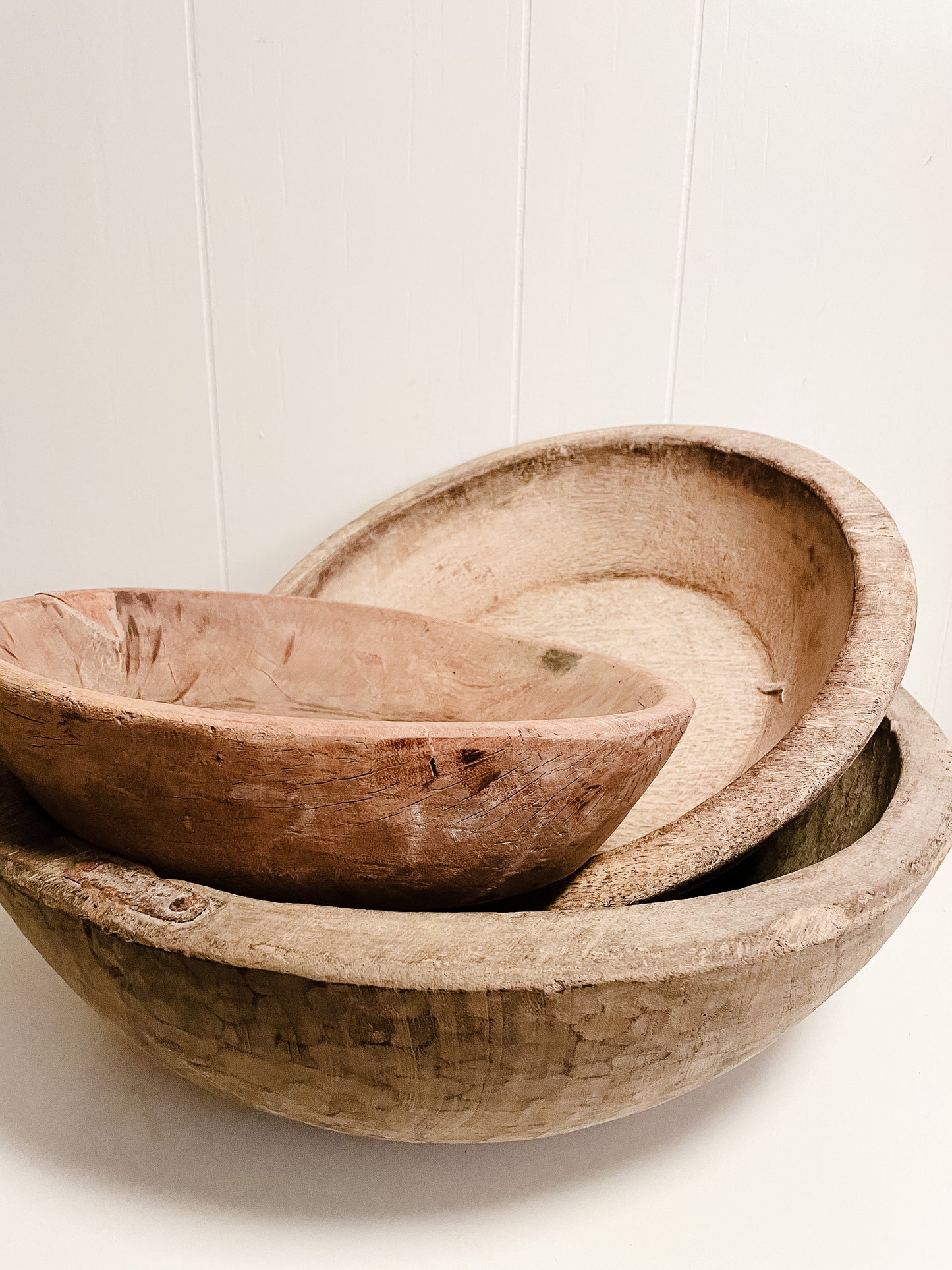 Vintage Round Dough Bowl