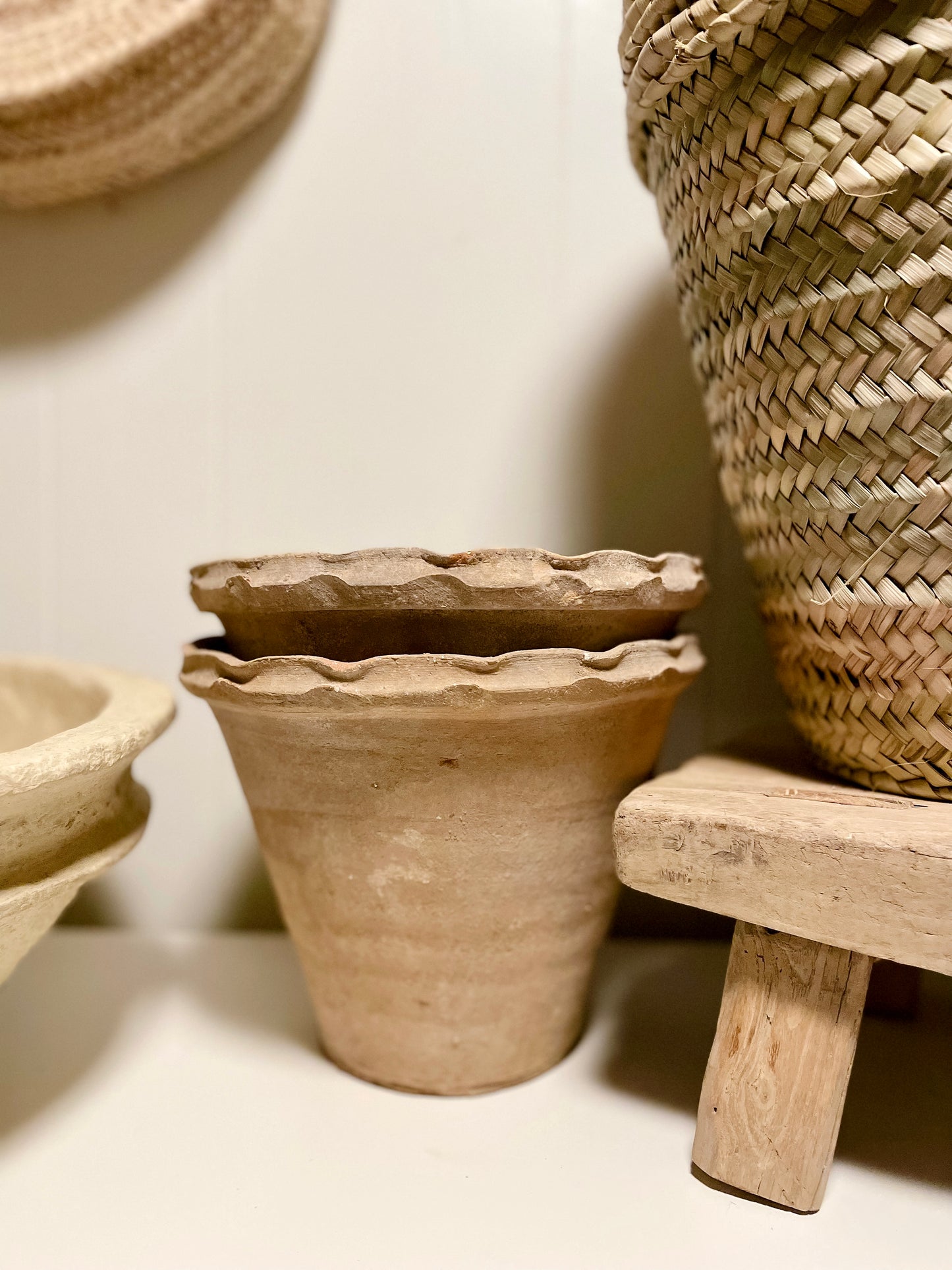 Vintage Turkish Scallop Planters