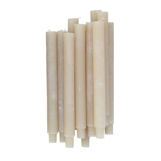 Powder Finish Taper Candles, Set of 2