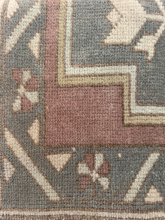Close-up of a vintage turkish rug