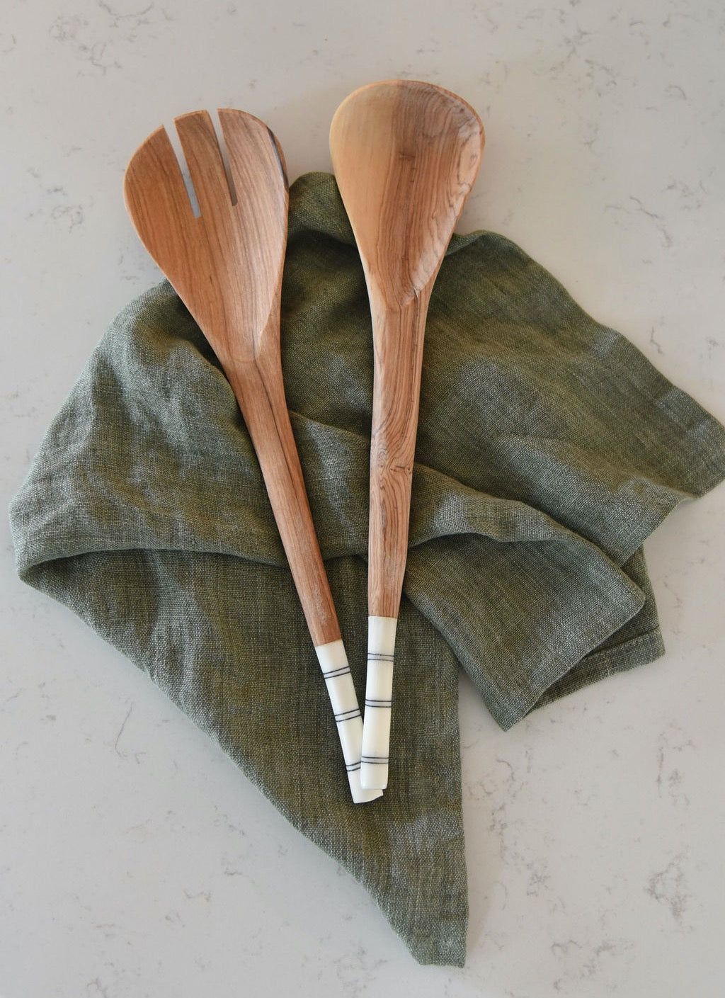 Olive Linen Tea Towel