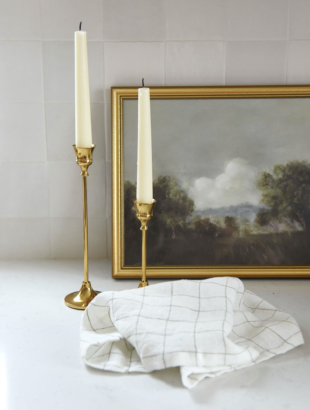 Windowpane Linen Napkins-Set of 4