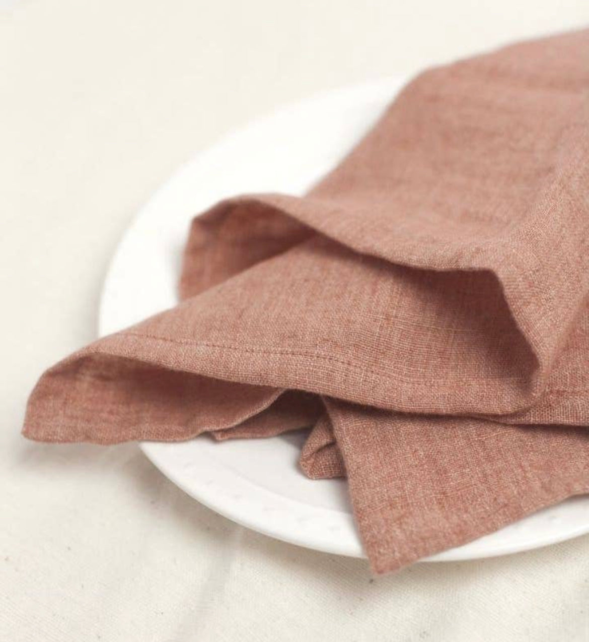 Rose Linen Napkins-Set of 4