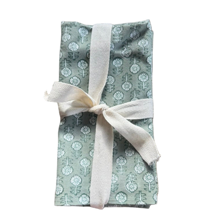 Ruthie Hand Block Print Napkins / Set of 4 - Thumbnail 3