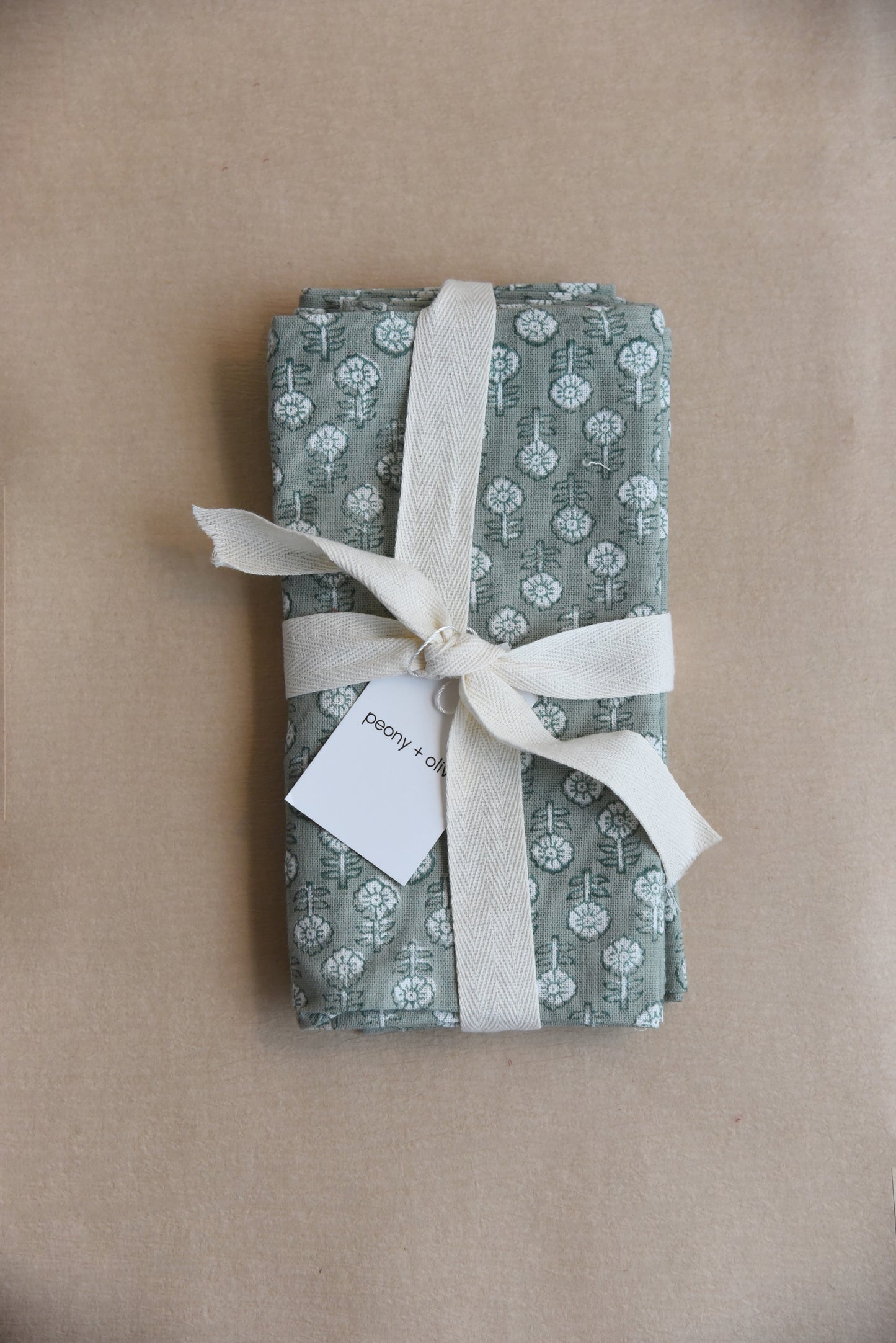 Ruthie Hand Block Print Napkins / Set of 4