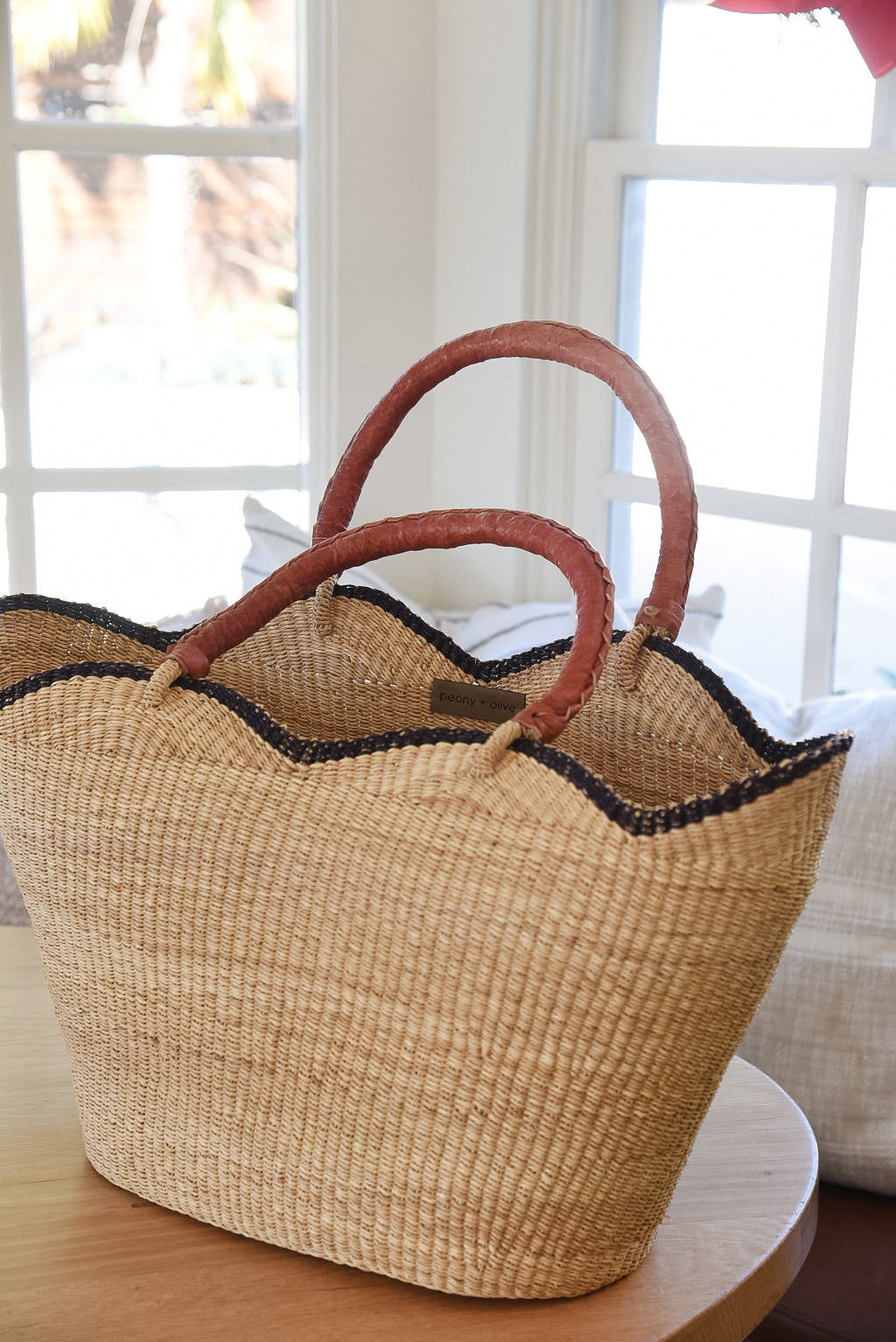 Handwoven Scallop Tote