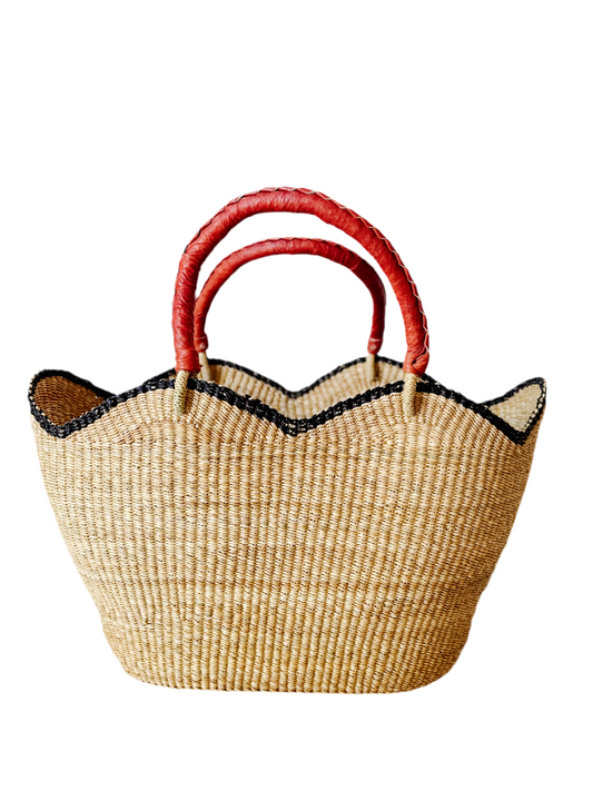 Handwoven Scallop Tote