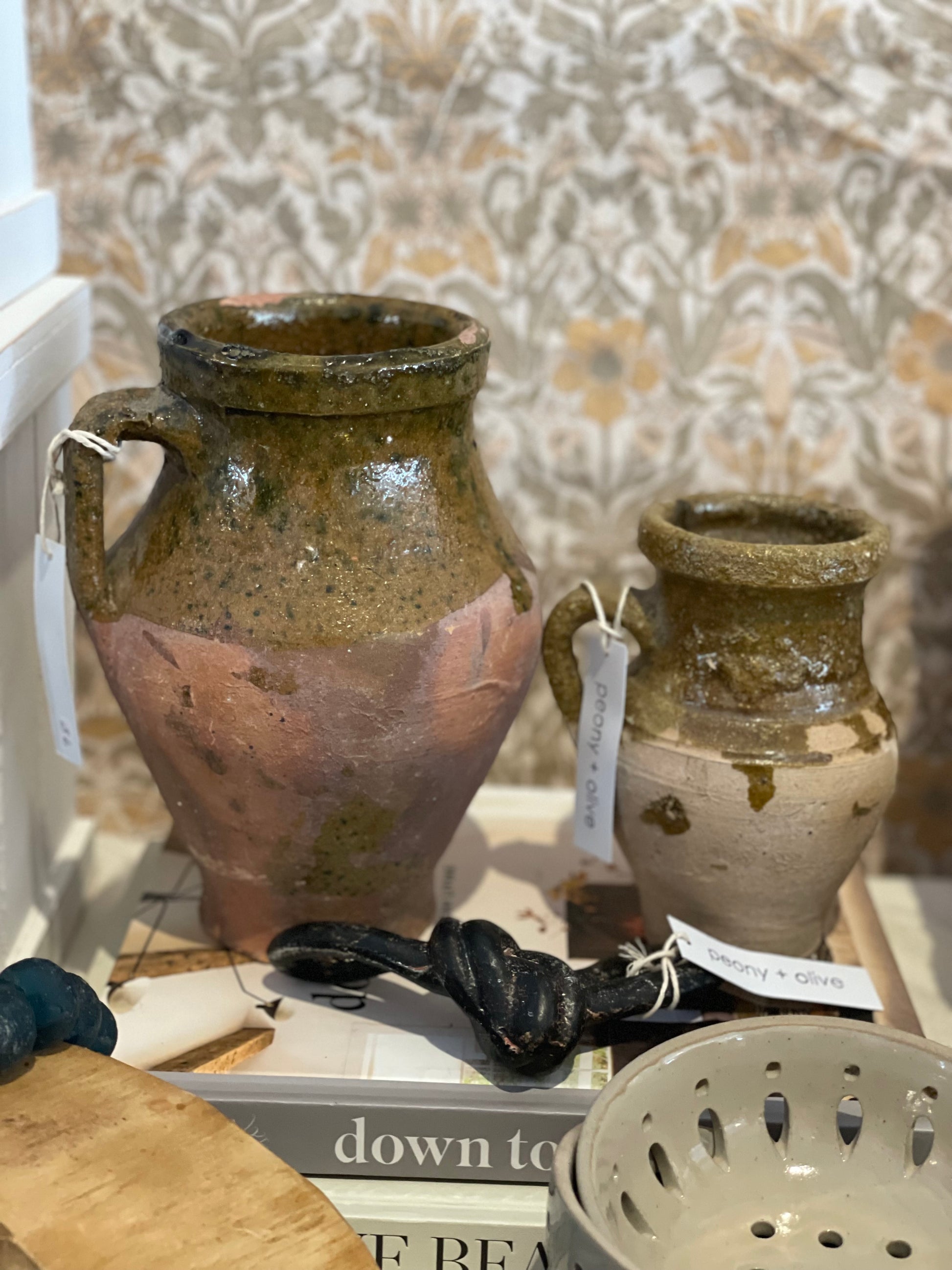 Vintage Turkish Olive Jar