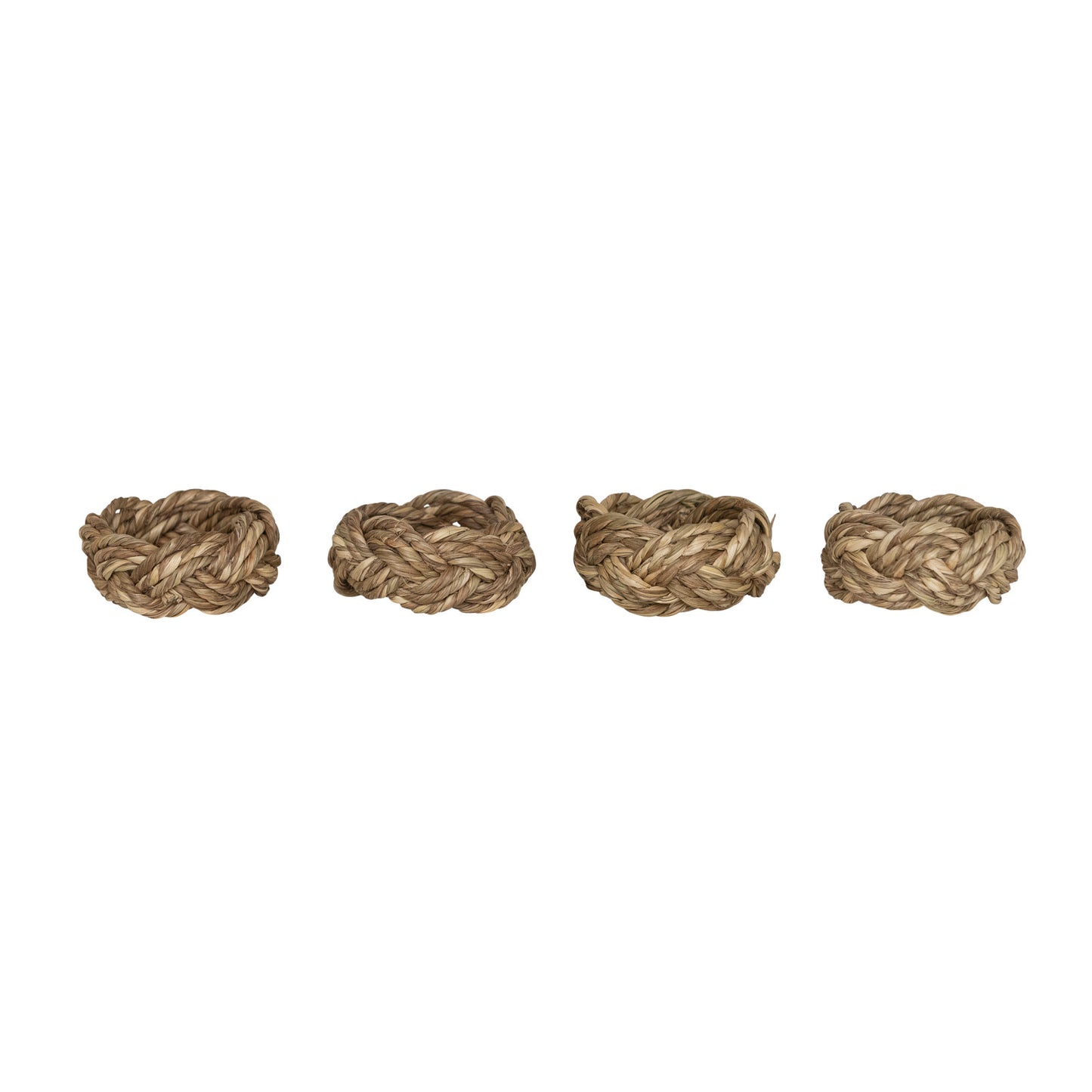 Braided Seagrass Napkin Rings- Set of 4