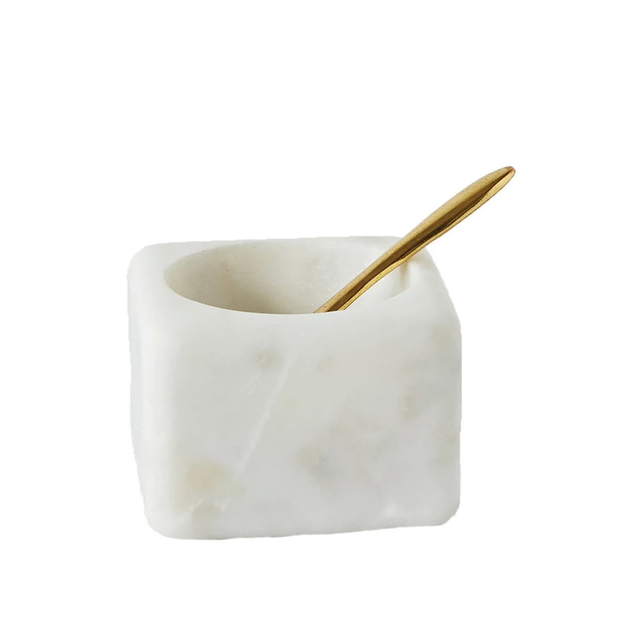 Square Marble Bowl + Spoon