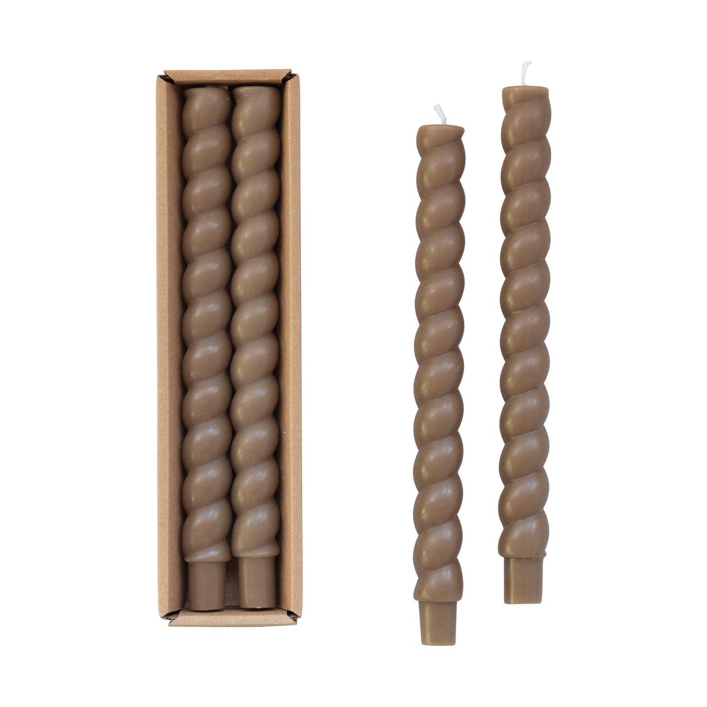 Twisted Taper Candles, Set of 2