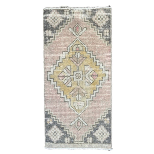 mini vintage pink rug