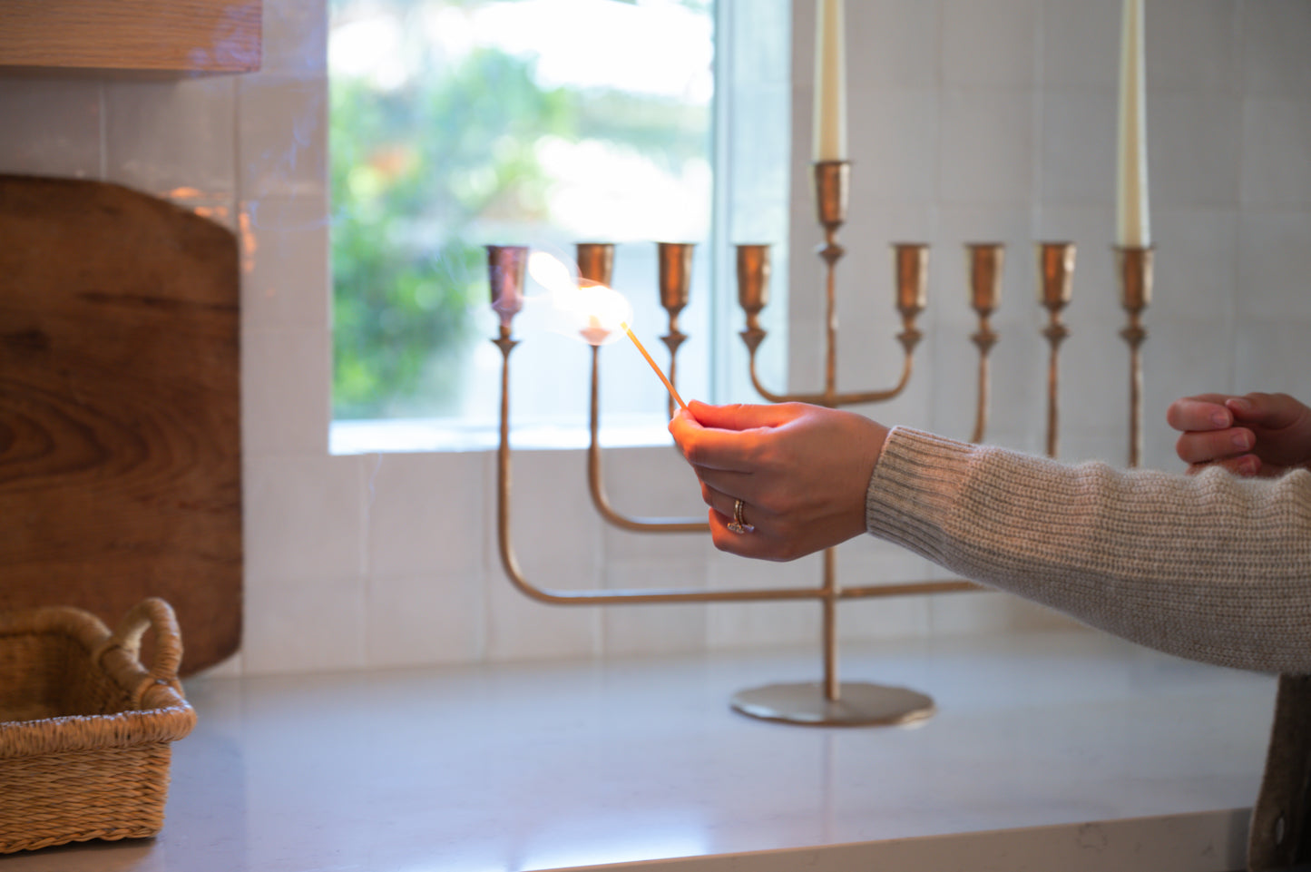 Hand Forged Brass Menorah