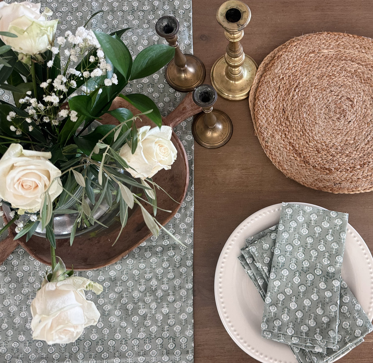 Ruthie Block Print Table Runner