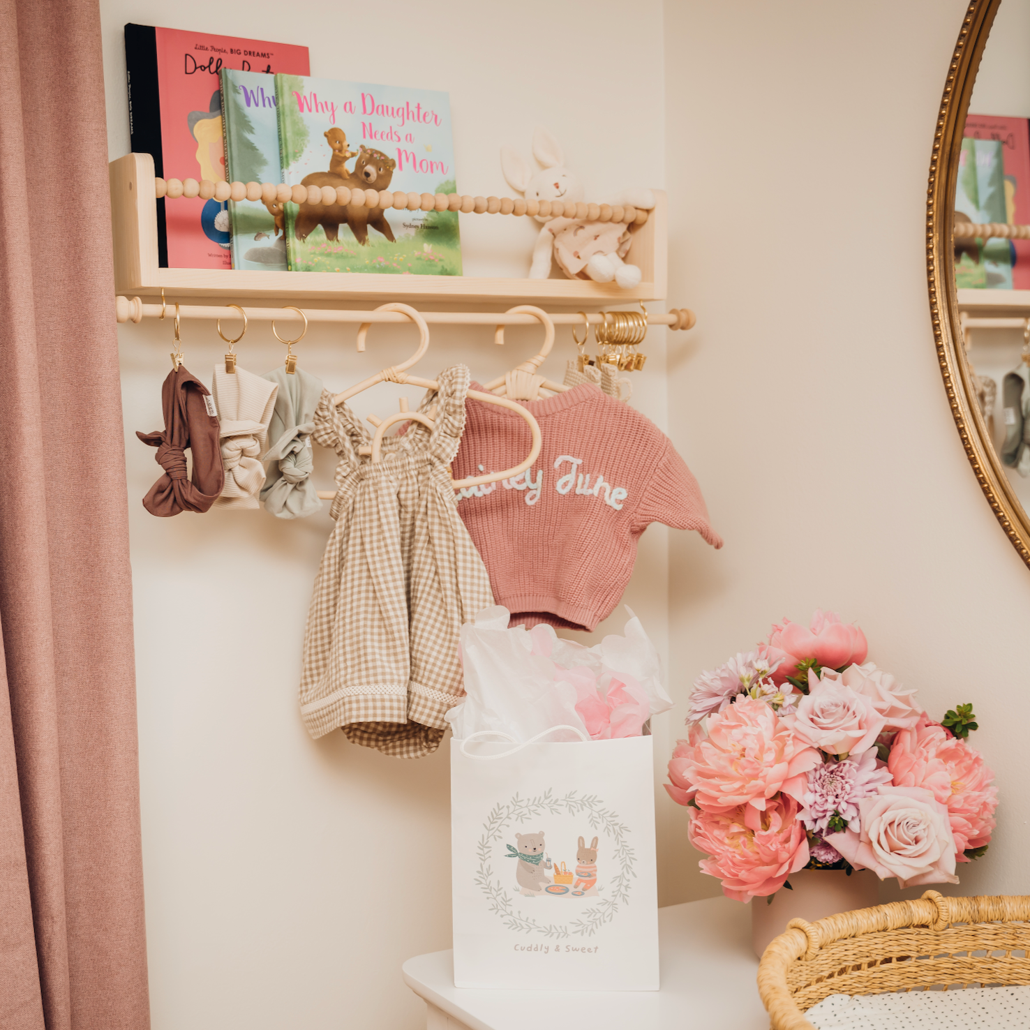 Peony and olive Nursery Decor