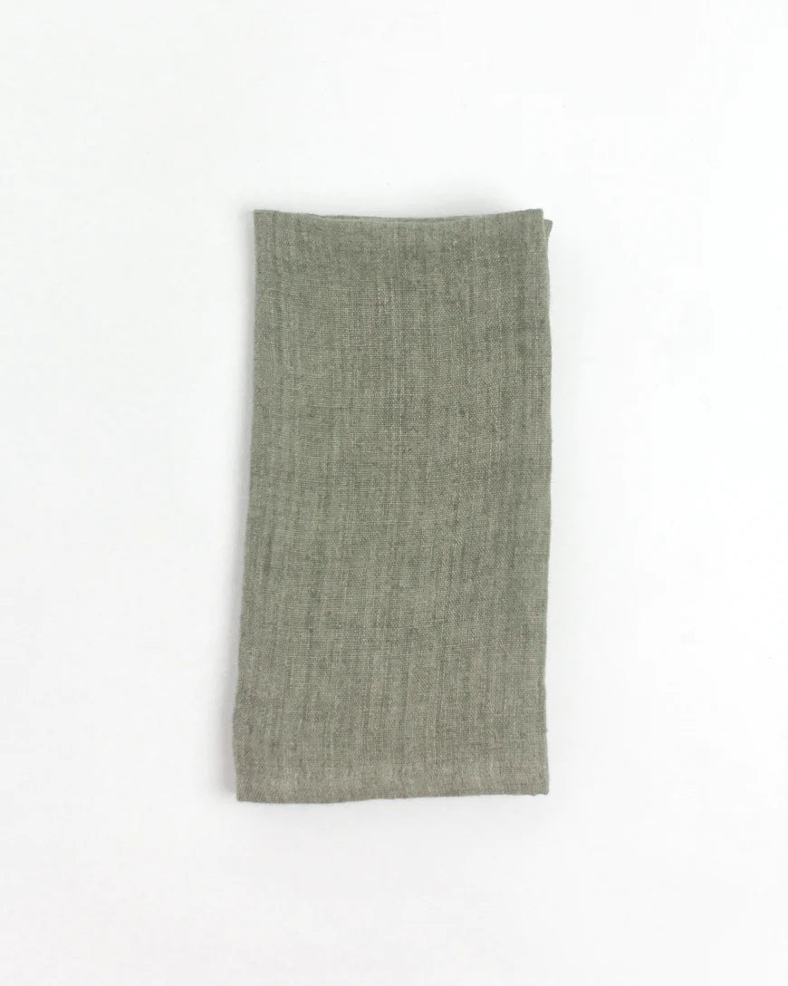 Olive Linen Napkins- Set of 4