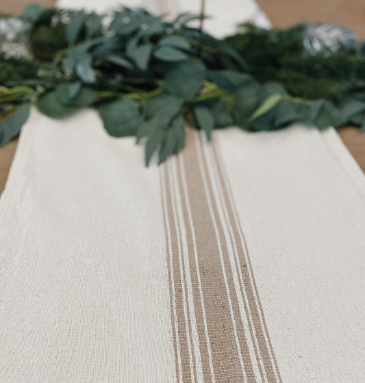 Ljuba Table Runner- Beige Stripe