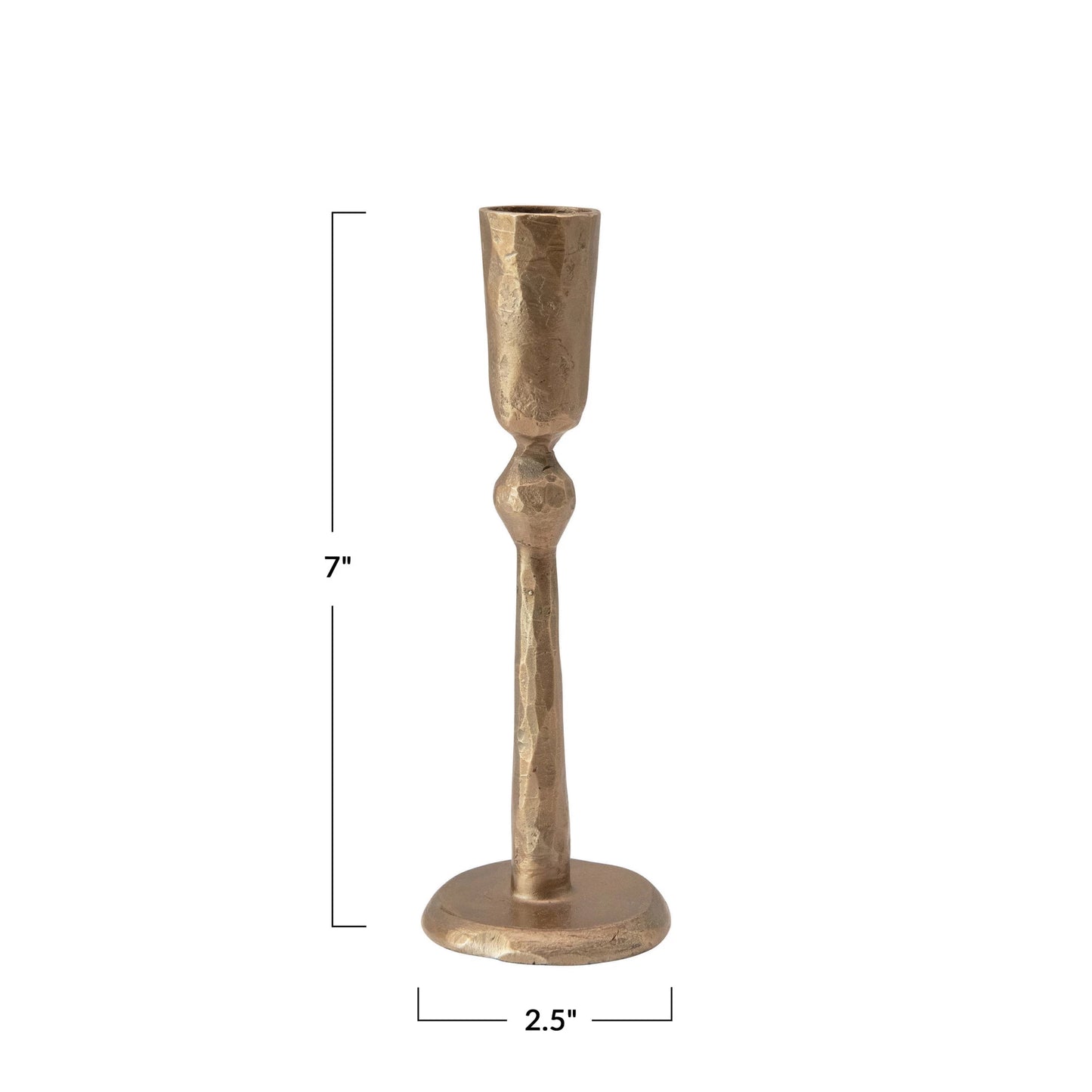 Hand Forged Metal Candle Holder-Tall